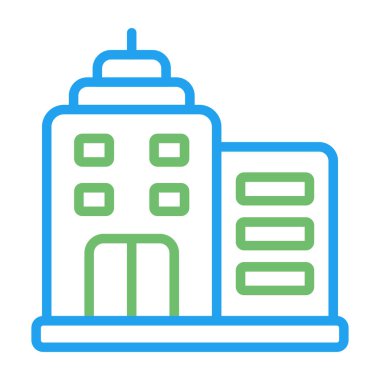 Bina. Web simgesi basit illüstrasyon