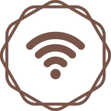 Wi fi ikonu. Kablosuz ağ vektör simgesini özetle 