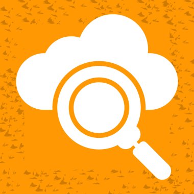 Bulut Sunucusu Web simgesi vektör illüstrasyonu 