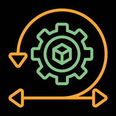 Düz biçim simgesi ayarlayan vektör