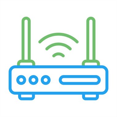 router simgesi web basit illüstrasyon