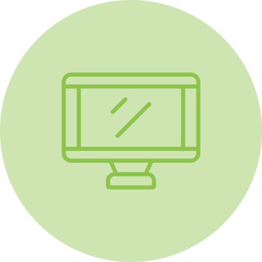 Bilgisayar monitörü simgesi. vektör illüstrasyonu