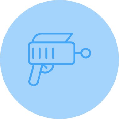 Mavi bir simgenin vektör illüstrasyonu