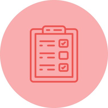 trend biçimi izole edilmiş arkaplanda kontrol listesi simgesi