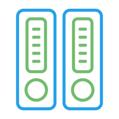 iki ışık düğmesi simgesi, vektör illüstrasyonu