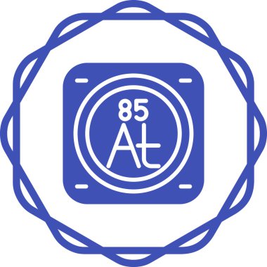 Kimyasal Element Web simgesi vektör çizimi