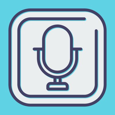 microphone icon web simple illustration