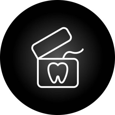 Diş sağlığı kliniği ikonlu diş, basit illüstrasyon