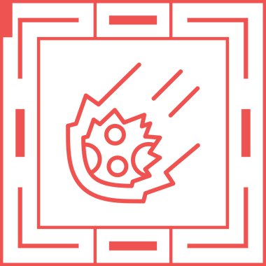 Meteor web simgesi vektör illüstrasyonu