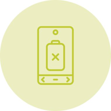 Bir mobil simgenin vektör illüstrasyonu