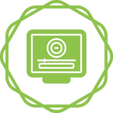 Masaüstü Bilgisayar Web simgesi vektör çizimi