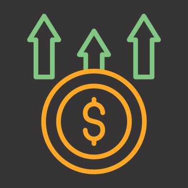 maliyet. Web simgesi basit illüstrasyon