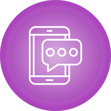 cep telefonu mesaj simgesi. Basit logo illüstrasyonu