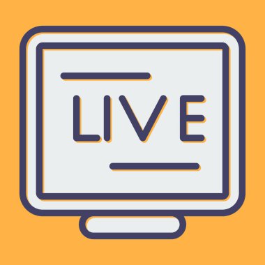 Canlı vektör simgesi modern ince çizgi biçimi