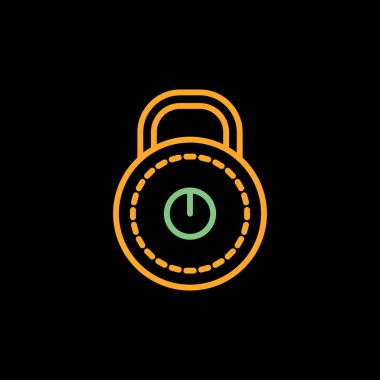 asma kilit web simge vektör çizim 