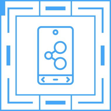 Moda tarzında izole edilmiş telefon simgesi