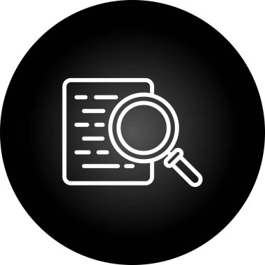 belge arama simgesi, vektör çizimi