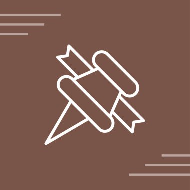 Pushpin web simgesi vektör illüstrasyonu
