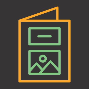 Broşür web simgesi vektör illüstrasyonu