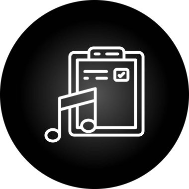 Müzik simgesinin vektör illüstrasyonu