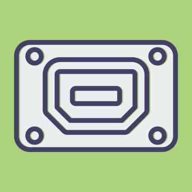 çip simgesi, vektör illüstrasyonu
