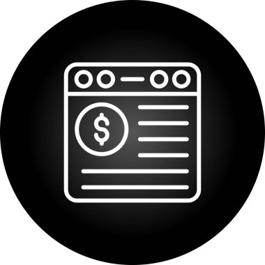 Dolar vektör simgesi para ve finans için izole edilmiş basit illüstrasyon