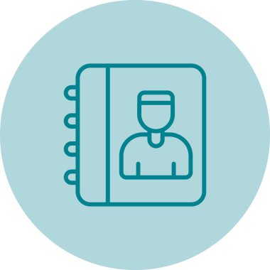 Adres defteri simgesi Vektör illüstrasyonu