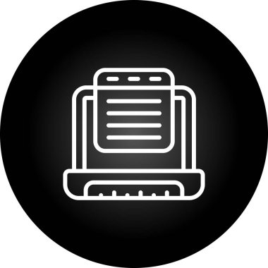 dizüstü bilgisayar simgesi web basit illüstrasyon