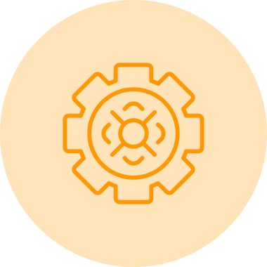 Sikke ayarları simgesi, basit vektör illüstrasyonu