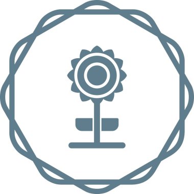 beautiful flower vector line icon