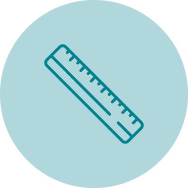 Düz cetvel ağ simgesi, vektör illüstrasyonu