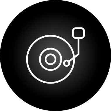 Arka planda siyah biçiminde cd simgesi izole edildi. disk sembolü