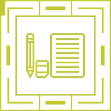 kalem ve kağıt sayfa vektör illüstrasyon tasarımı içeren dizüstü bilgisayar