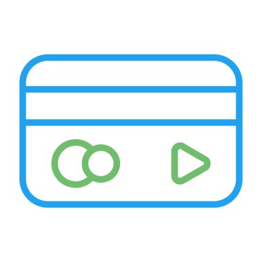 Kredi kartı ikonu vektör illüstrasyonu