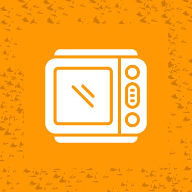 Mikrodalga. Web simgesi basit illüstrasyon