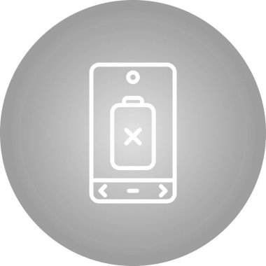 vektör telefon bataryası ico
