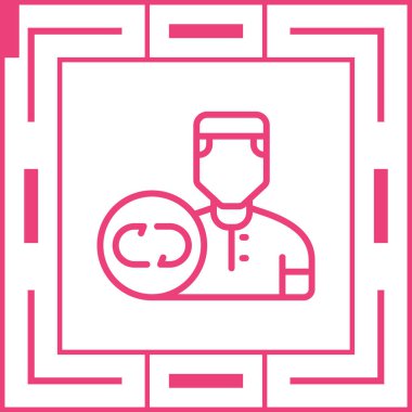 Bir doktor simgesinin vektör çizimi