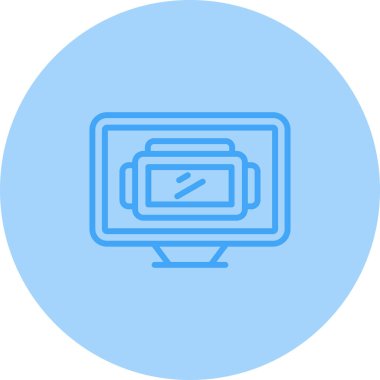 dizüstü bilgisayar simgesi web basit illüstrasyon