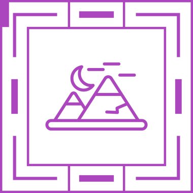 güzel ve mor çizgi vektör simgesi