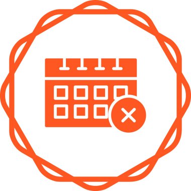 Vektör Takvim Simgesi, vektör illüstrasyonu