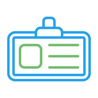 İş kartı vektör ince çizgi simgesi