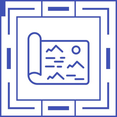 Harita simgesi, vektör illüstrasyonu