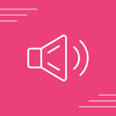 Renk arkaplanında renk hoparlörü simgesi izole edildi. ses sembolü. Ses ve ses simgesi. Herkesin önünde konuşma balonu. vektör illüstrasyonu