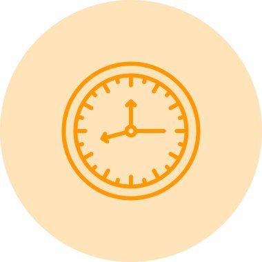 Saat simgesi, basit vektör illüstrasyonu