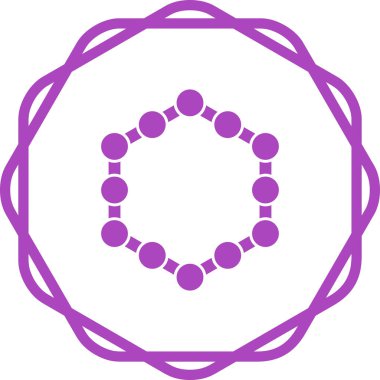 Dairesel bir çerçevenin yuvarlak bir simgesinin vektör çizimi