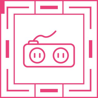 soket ağ simgesi vektör illüstrasyonu