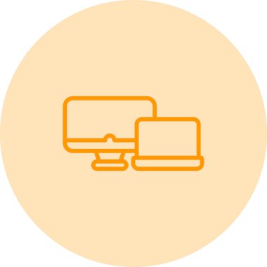 Bilgisayar. Web simgesi basit illüstrasyon