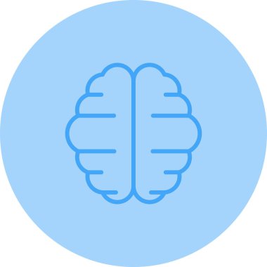 Beyin. Web simgesi basit illüstrasyon