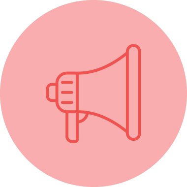 megafon basit simgesi, vektör çizim