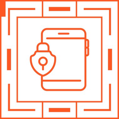 Cep telefonu simgesi, vektör illüstrasyonu